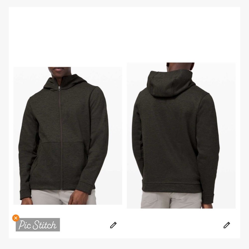 Lululemon Welterweight Zip Hoodie Heathered Dark Olive